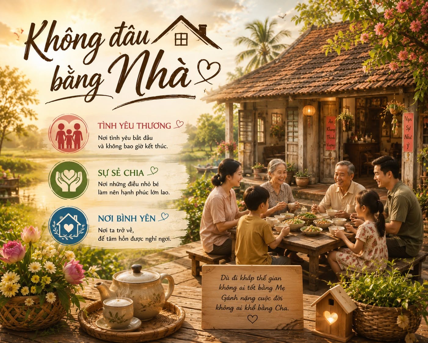 KHÔNG ĐÂU BẰNG NHÀ